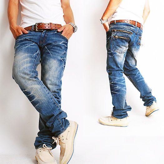 デニム ジーンズ USED加工オーバーダイWzipデニムパンツ | 