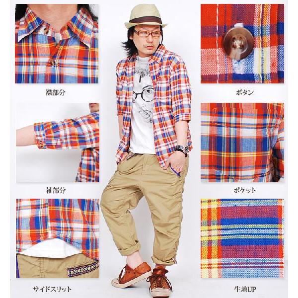 5分袖レギュラーチェックシャツ |  | 02