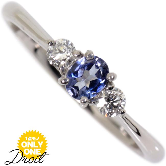 1点モノ商品】Pt900 ベニトアイト×ダイヤモンドリング【Droit】ドロワ 