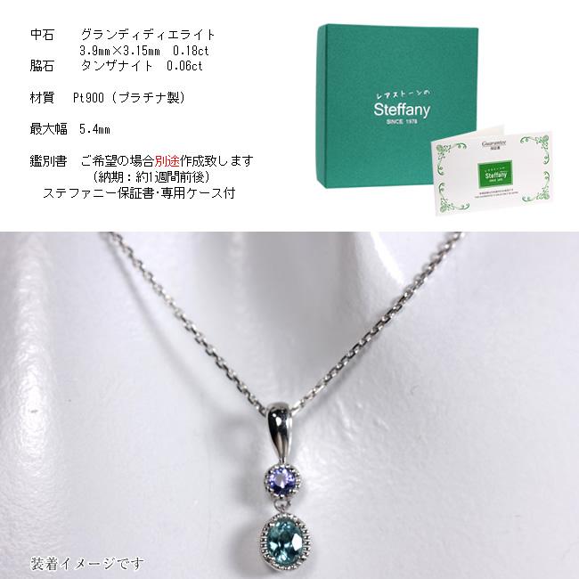 【1点モノ商品】Pt900　グランディディエライト×タンザナイト　ペンダントトップ【0.18ct】 |  | 03