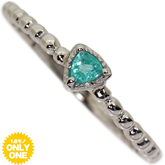 【1点モノ商品】Pt900 トリリアントカットパライバトルマリンリング　0.06ct | 