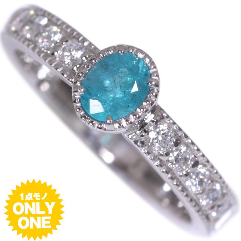 【1点モノ商品】Pt900　プラチナ ダイヤモンドハーフエタニティパライバリング0.28ct | 