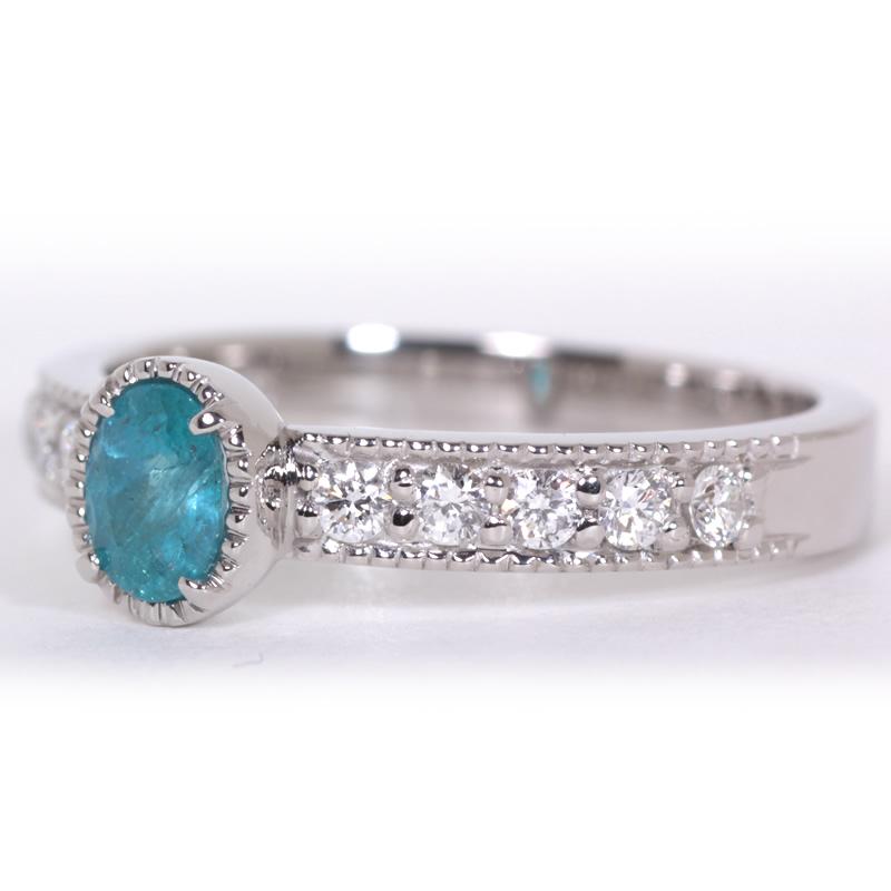 【1点モノ商品】Pt900　プラチナ ダイヤモンドハーフエタニティパライバリング0.28ct |  | 04