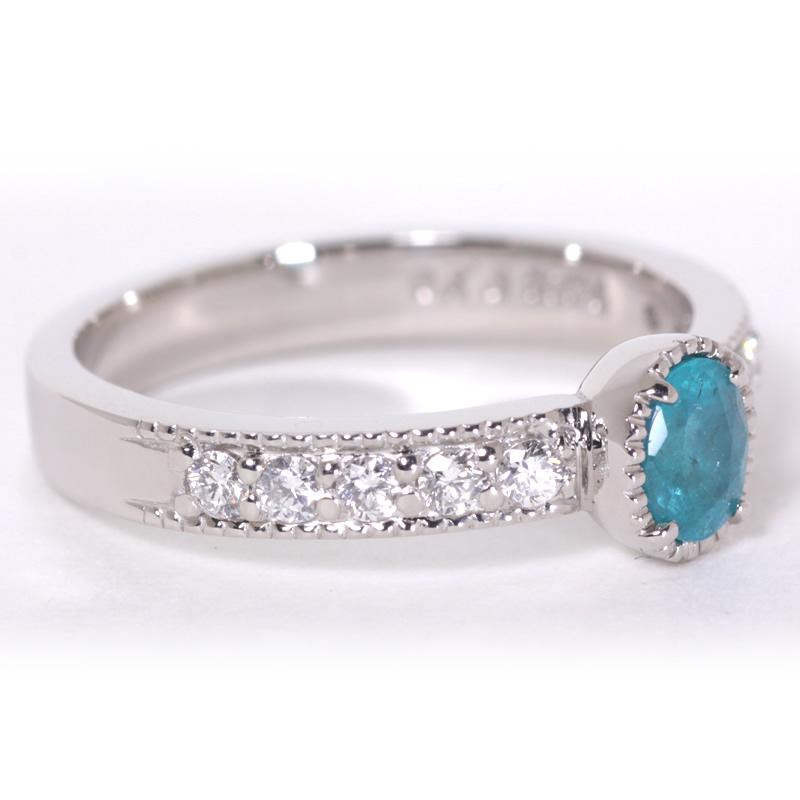 【1点モノ商品】Pt900　プラチナ ダイヤモンドハーフエタニティパライバリング0.28ct |  | 05