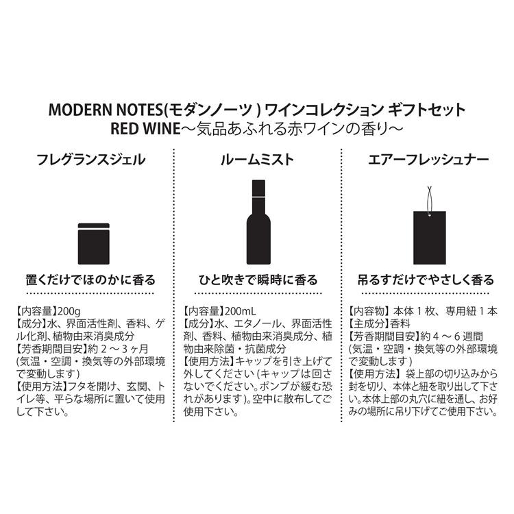 ワインコレクション 【公式直営店】MODERN NOTES ギフトセット RED
