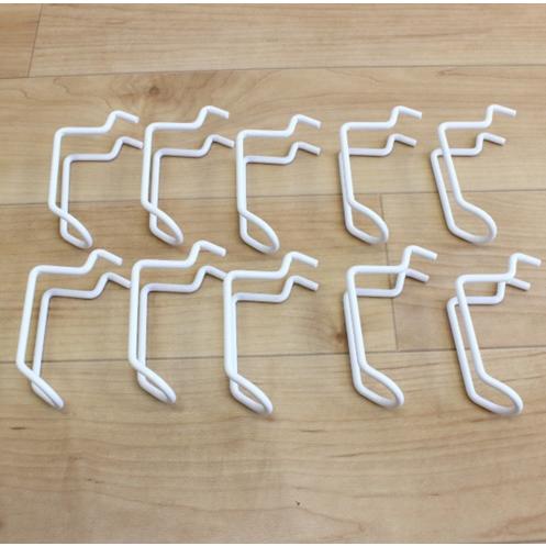 パンチングパネル用U字フック 10本入 壁面収納 突っ張り ペグボード 有