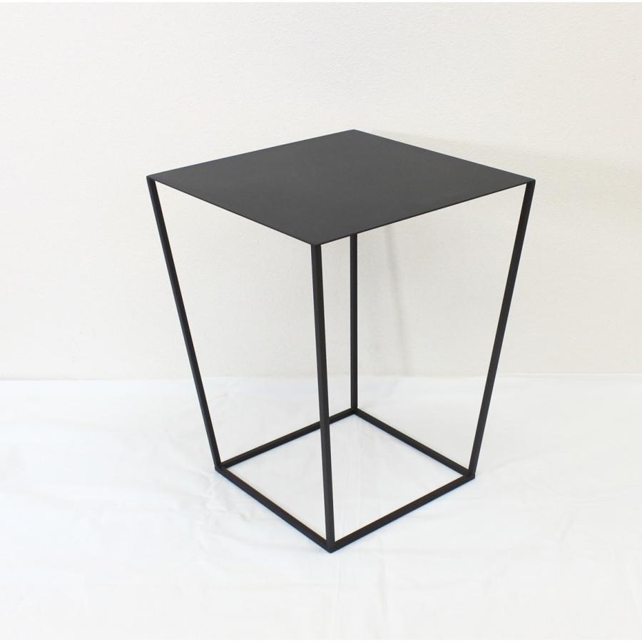 スクエアサイドテーブル 角型 アイアン 無垢棒 ソファーサイド ベッド