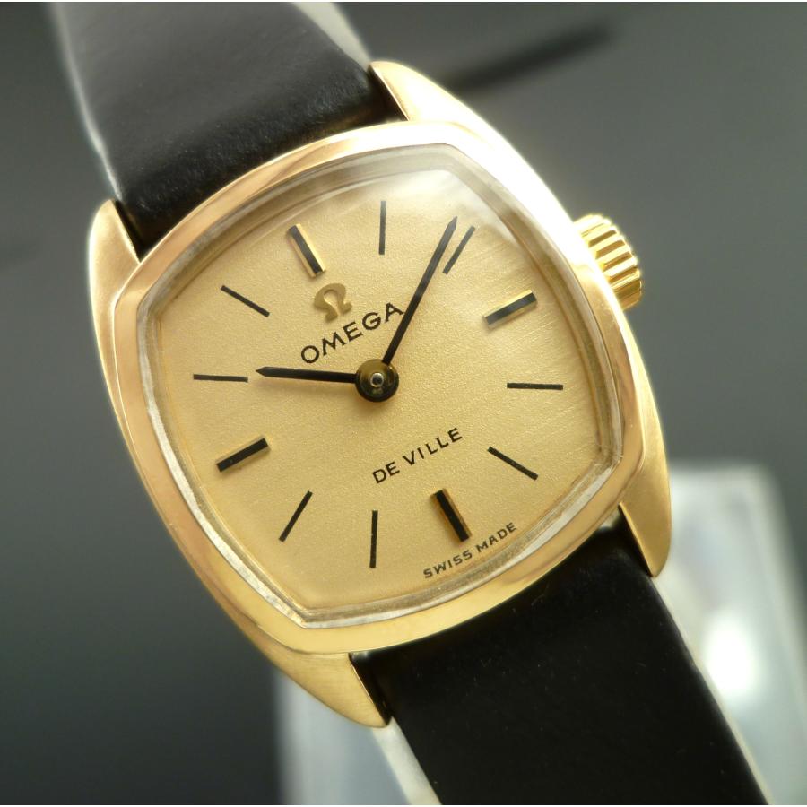 DE VILLE オメガ OMEGA レディース アンティーク 1970年製 18K金無垢