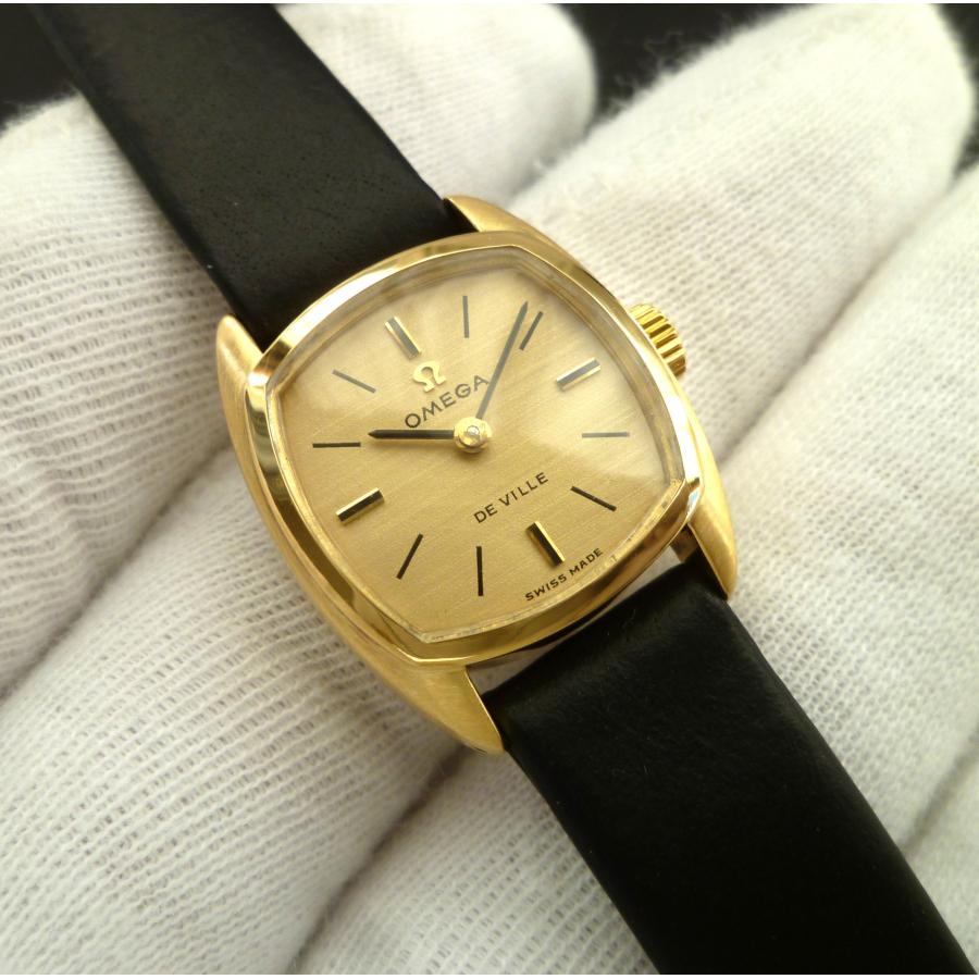 DE VILLE オメガ OMEGA レディース アンティーク 1970年製 18K金無垢