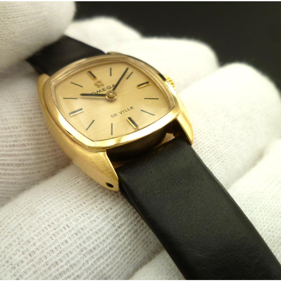 DE VILLE オメガ OMEGA レディース アンティーク 1970年製 18K金無垢