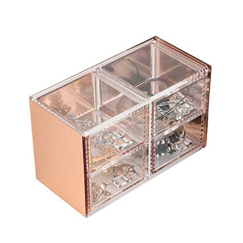 Moosy Life 月光 ピンクゴールド アクリル 小物入れ 引き出し 4段 Ml12 Cjbveltjh9 インテリア雑貨 Www Robotnature Com