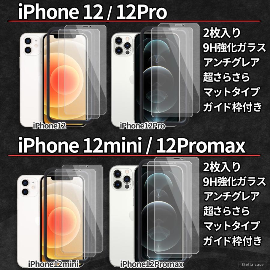 2枚入 ガイド枠付き iPhone SE3 SE2 SE ガラスフィルム アンチグレア