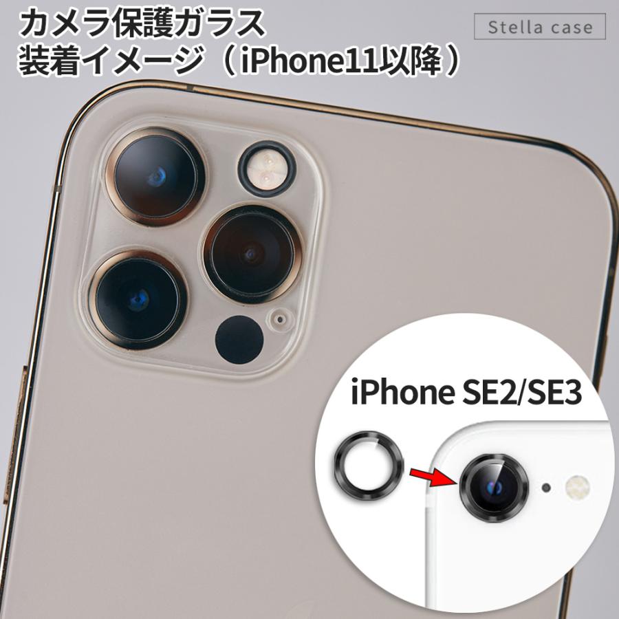 4枚セット iPhone フィルム 2枚 カメラカバー 2枚 ガイド枠付 iPhone SE SE2 SE3 11 12 13 14 15 Pro max mini Plus 保護フィルム ガラスフィルム アイフォン｜stellacase｜14