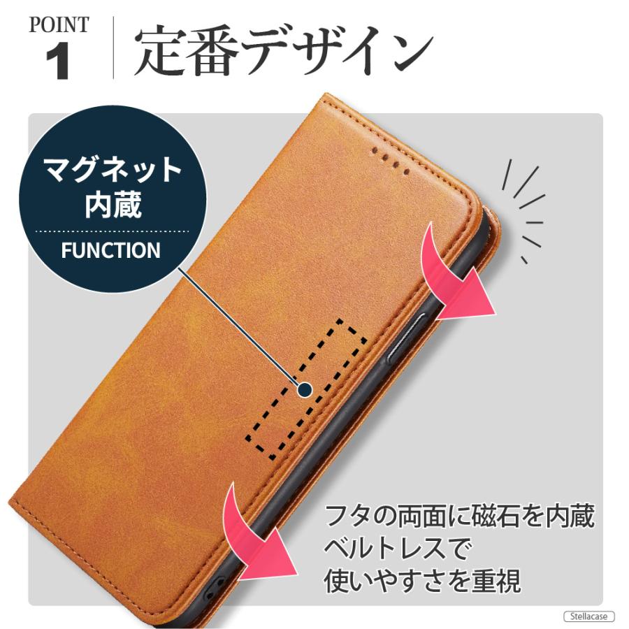 arrows N We ケース 手帳型 カバー スマホケース F-51C F-51B FCG01 A101FC ケース シンプル マグネット おしゃれ 耐衝撃 アローズ｜stellacase｜06