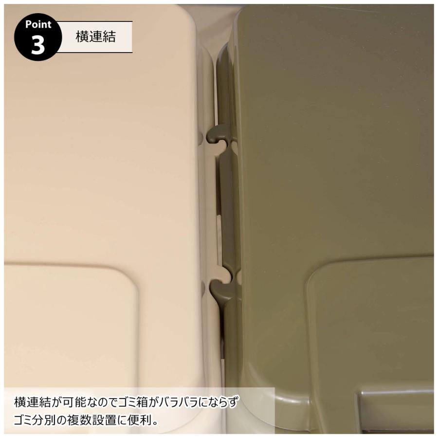 ゴミ箱 45リットル 横連結 ワンハンド トラッシュカン ごみ箱 大容量 45L 分別 ポリプロピレン お手入れ簡単 キッチン オフィス シェア リフレッシュルーム |  | 09