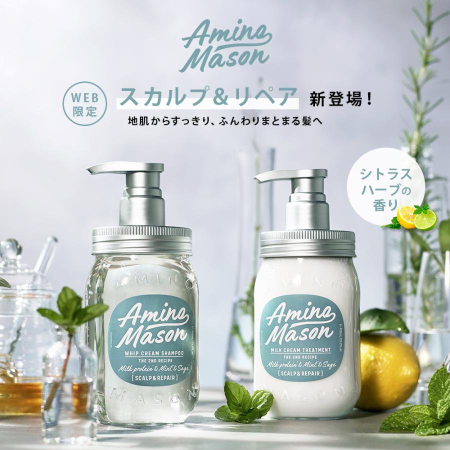 [リニューアル]アミノメイソン アミノ酸 シャンプー ノンシリコン シャンプー オーガニック Amino Mason ボタニカル トリートメント 450ml ボトル [単品]｜stellaseed