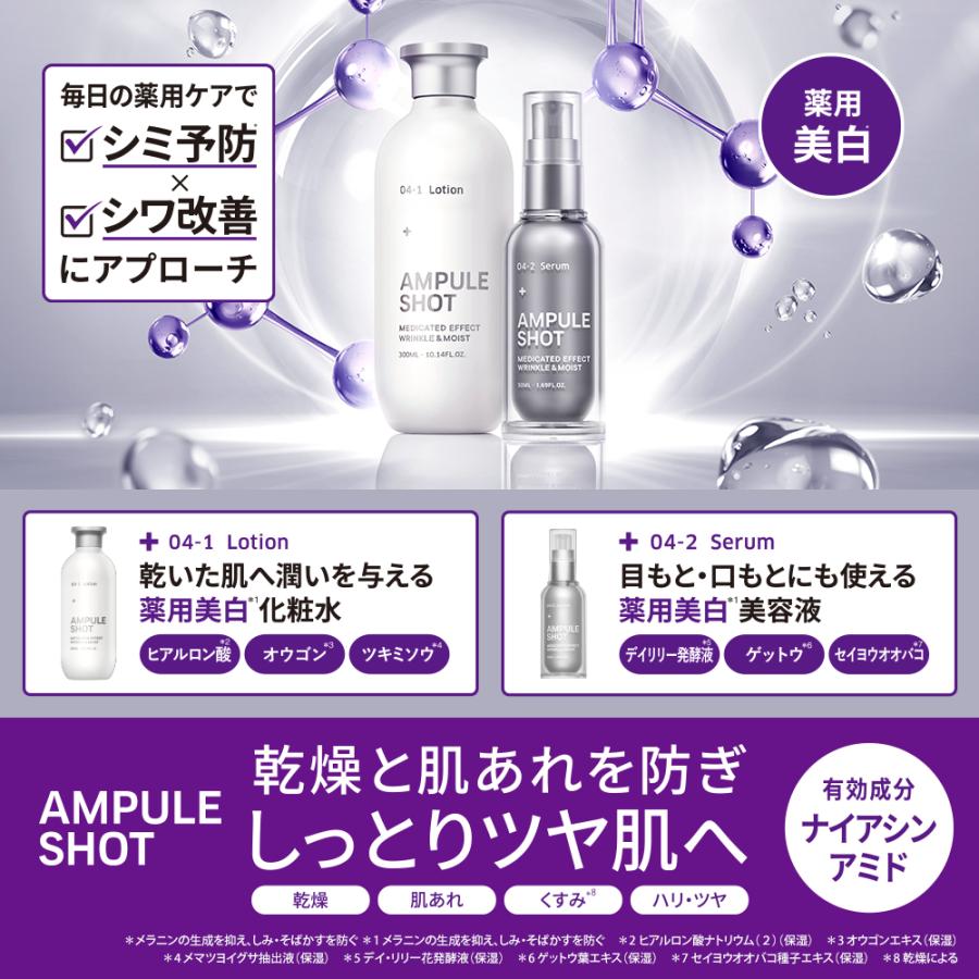 AMPULE SHOT（アンプルショット） 美容液 美白 セラム 薬用 エフェクト