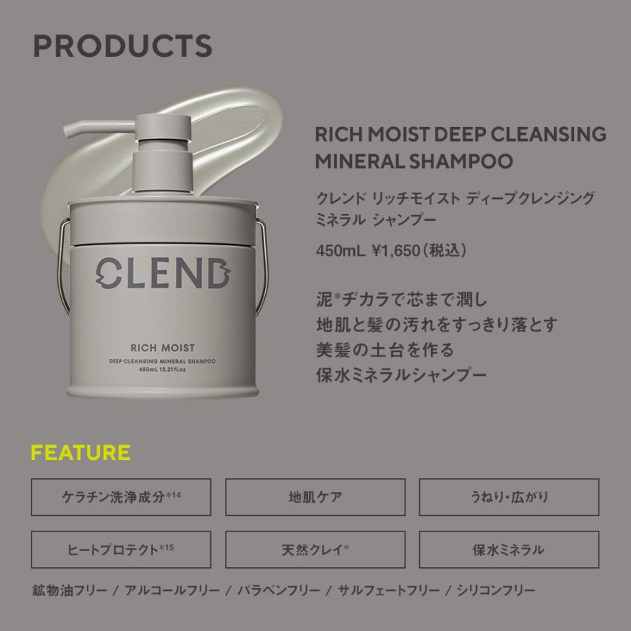 CLEND（クレンド） シャンプー トリートメント セット リッチモイスト