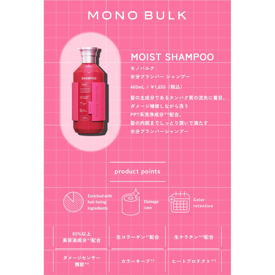 モノバルク MONO BULK モイスト シャンプー ヘアトリートメント 1DAY