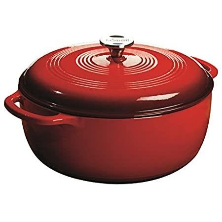 Lodge 7.5 Quart Enameled Cast Iron Dutch Oven. XL Red Enamel Dutch Oven (Is