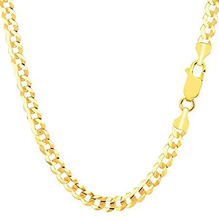 14k Yellow Gold Comfort Curb Chain Necklace， 4.7mm， 20