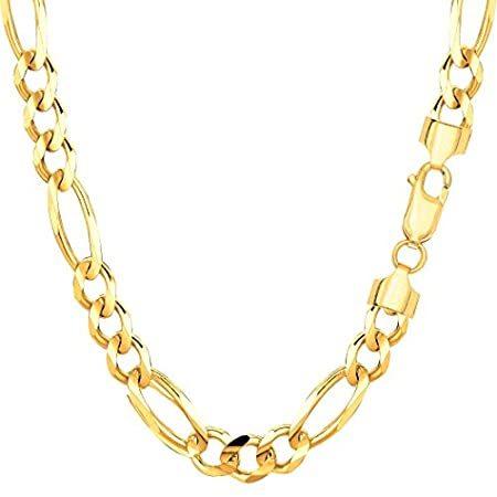 10k Yellow Gold Royal Figaro Chain Necklace， 6.0mm， 18
