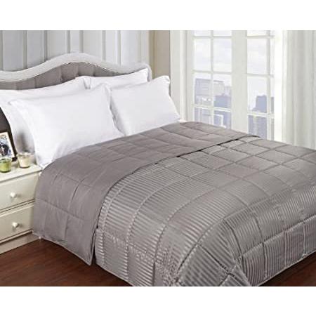 All Season Down Alternative Reversible Blanket Full/Queen-Grey