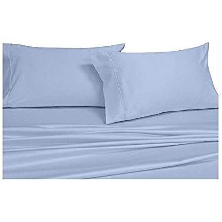 Royal Hotel's Solid Blue 600-Thread-Count 3pc Twin-Extra-Long Bed Sheet Set