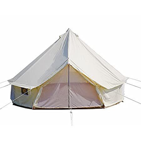 D&R 4つのシーズン 100%コットン ベルテントハウス (3m 4m 5m 6m選択可能) (白直径4メートル)＿並行輸入品