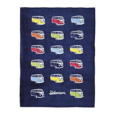 フォルクスワーゲンコレクション ワーゲンバス フリースブランケット ブルー