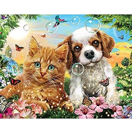 Bits and Pieces 200 Large Piece Jigsaw Puzzle - Kitten and Puppy - 200 pc C