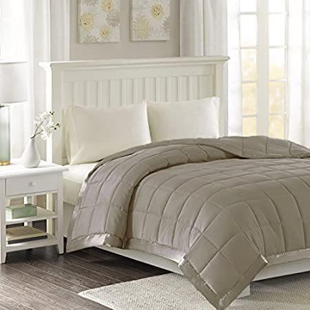 (King/Cal King, Walnut) - Luxlen Microfiber Blanket with Satin Edge - Down