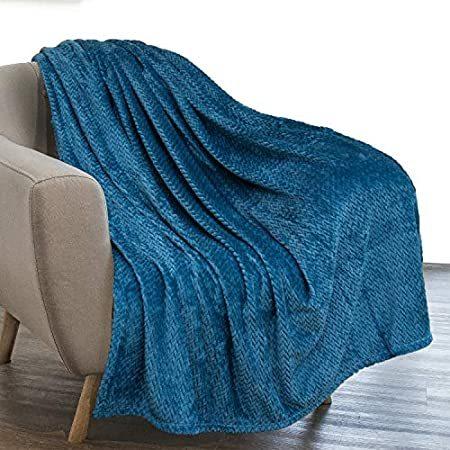 プレゼントを選ぼう！ Throw Blanket Fleece Flannel Luxury PAVILIA Turquoise Deco Soft | Blue Teal 毛布、ブランケット