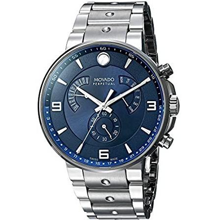 Movado Men s  se Pilot  Swiss QuartzステンレススチールCasual Watch ， Color silverメンズ腕時計 オンラインストア特売中