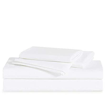 Brooklinen Luxe Core Sheet Set for King Size Bed, Solid White Piece Set