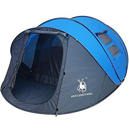 6 Person Easy Pop Up Tent,12.5’X8.5’X53.5'',Automatic Setup,Waterproof, Dou＿並行輸入品