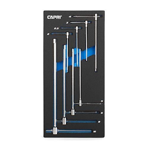 人気商品販売中 Capri Tools Sliding T-Handle Hex Wrench Set with Mechanic´s Tray， 8-Piece (