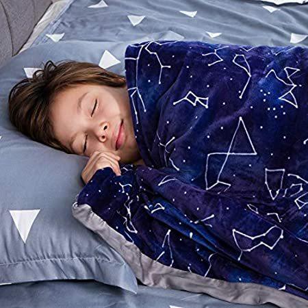Florensi Weighted Blanket for Kids with Removable Bamboo Duvet Cover (7 Lbs
