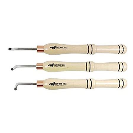 Easy Wood Tools 3 Piece (6504) Mini Hollowers Set for Miniature Hollow Form