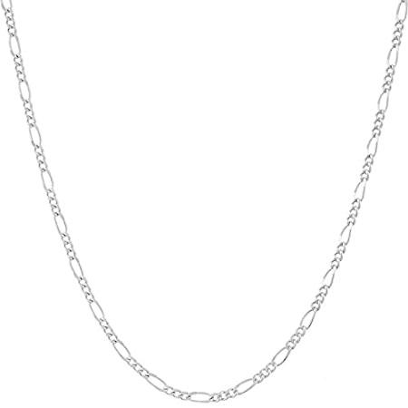 LIFETIME JEWELRY 1.5mm Figaro Chain Necklace Women and Men 24k Real Gold Pl