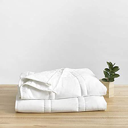 Soft 25lb Weighted Blanket, Heavy Cotton Quilted Blanket from Baloo in Pebb