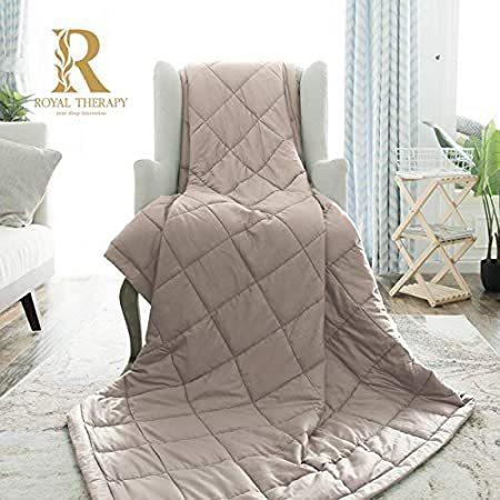 Royal Therapy Weighted Blanket Heavy 100% Cotton Blankets with Premium Gl