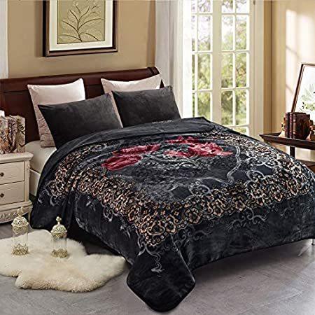 Fleece Blanket King Size, Heavy Korean Mink Blanket 85 X 95 Inches- 9 Lbs,