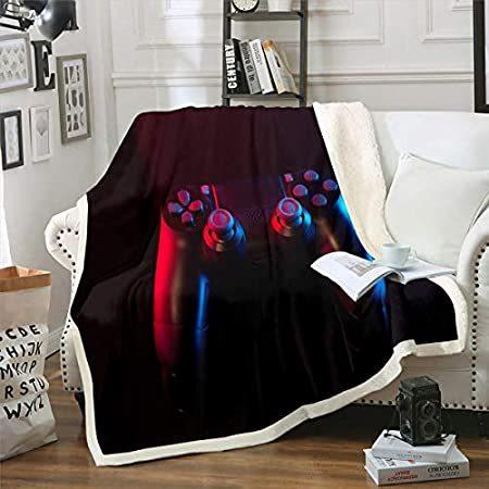 Feelyou Gamer Plush Throw Blanket Video Game Controller Fleece Blankets for