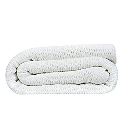 Linteum Textile Supply Leno Weave White Blanket, Lightweight, Extra-Fluffy,