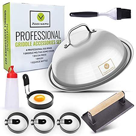 Jordigamo Griddle Accessories Kit, 8 Flat Top Grill Accessories Set for Bla グリドル
