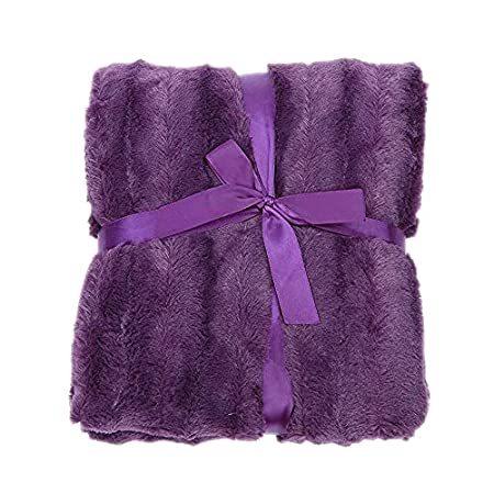 Cheer Collection - Faux Fur Blanket, Luxurious Blanket for Couch, Throw Bla