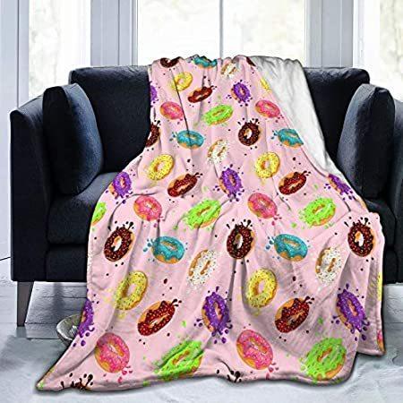 通販ポイント Dujiea Soft Colorful Doughnuts Fuzzy Flannel Blanket Blanket Throw Doughnuts 40 X50 Super Soft