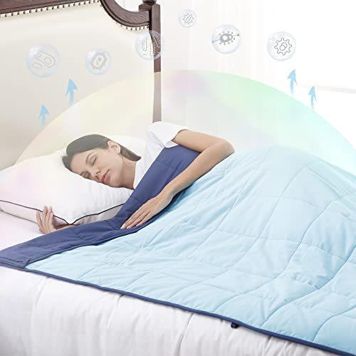 Joyching Adults Weighted Blanket King Size Reversible Cooling Heavy Blanket