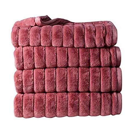 Clara Clark Faux Fur Heavy Mink Ultra Plush Cozy Warm Rabbit Bed Blanket -